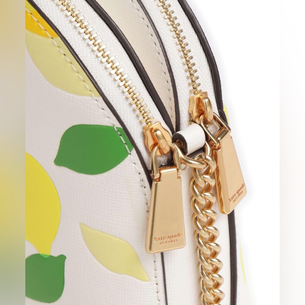 ♠️♠️♠️ Kate Spade Morgan Lemon Toss Embossed Double-zip Dome Crossbody ♠️♠️♠️ - Picture 11 of 15